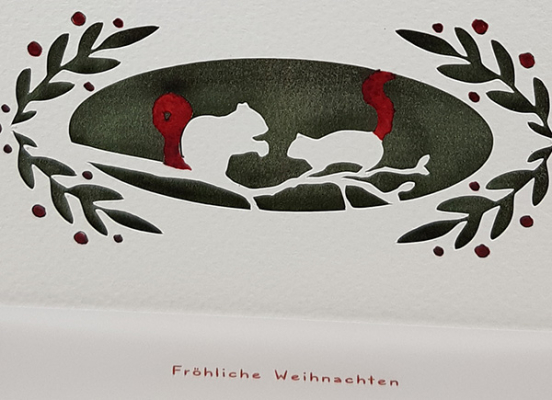 Weihnachtskarte Eichhoernchen 3